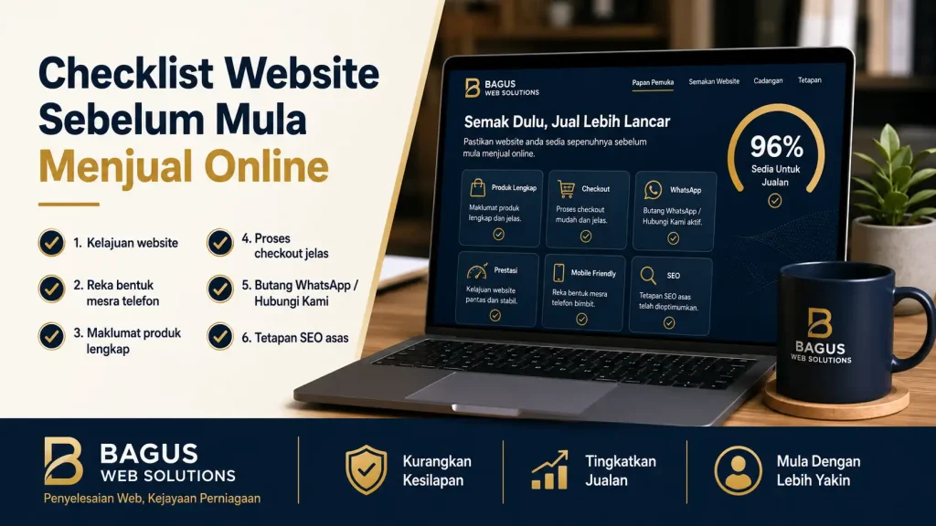 Checklist Website Sebelum Mula Menjual Online